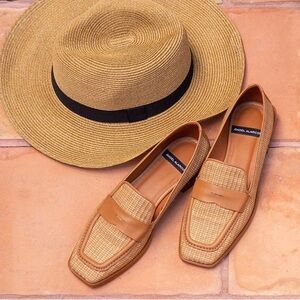 NWOT ANGEL ALARCON - Raffia loafer women's shoes US 9 EU 40